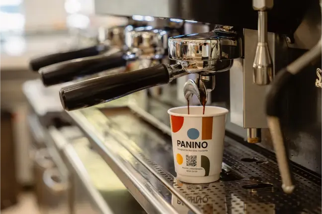 Παρασκευή espresso στο Panino Café Ιεράπετρα